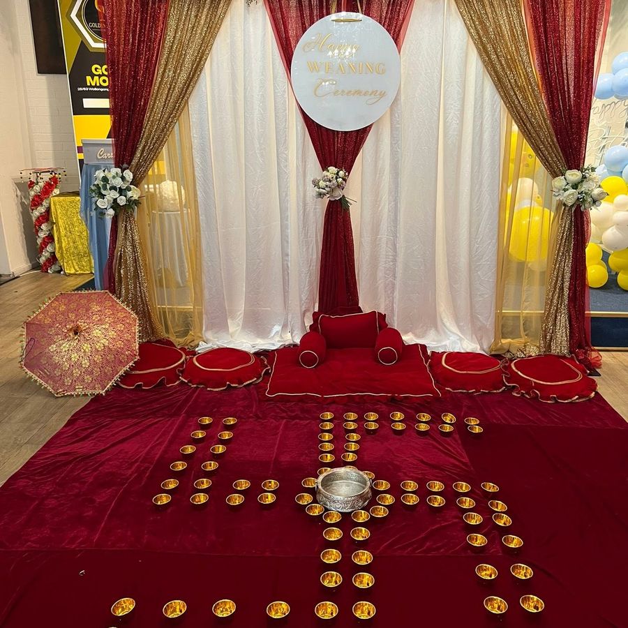 Traditional event stage styling